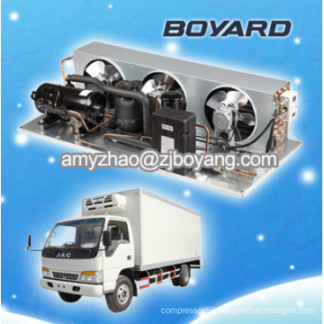Low temperature commercial industrial vehicle refrigeration units with boyard cooling unit